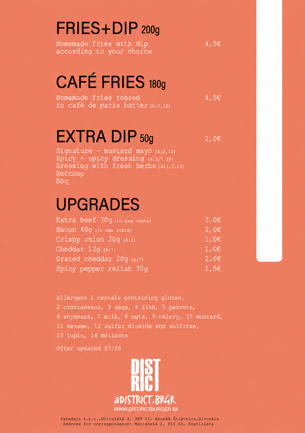 Menu page 2